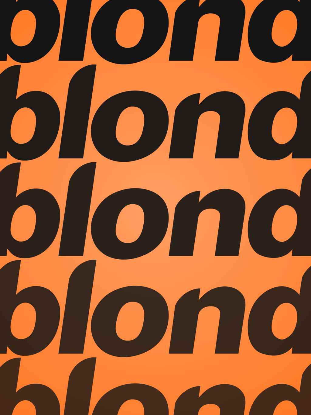 Orange Blonde Print